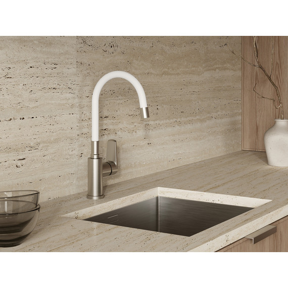 Смеситель для кухни Cersanit Moduo A68232, белый - фото 9