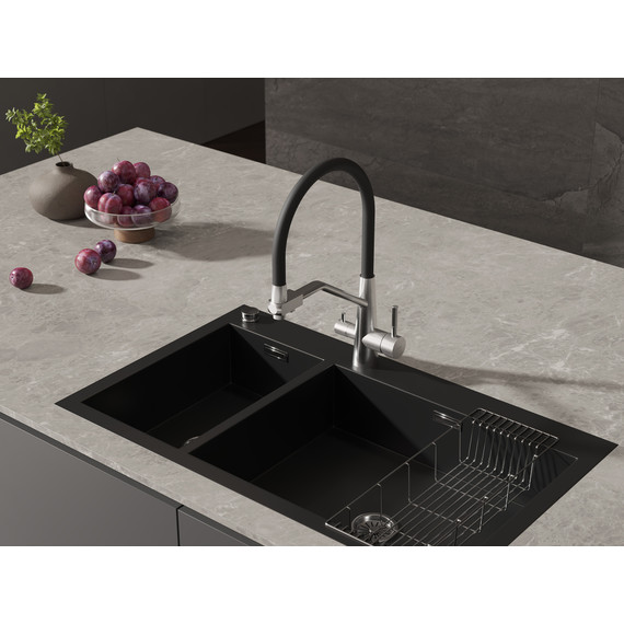 Смеситель для кухни Cersanit Vivo A64837, сатин - фото 13