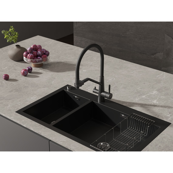 Смеситель для кухни Cersanit Vivo A68218, чёрный - фото 13