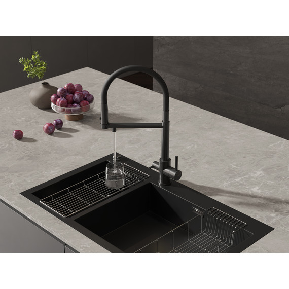 Смеситель для кухни Cersanit Zen A68250, чёрный - фото 15