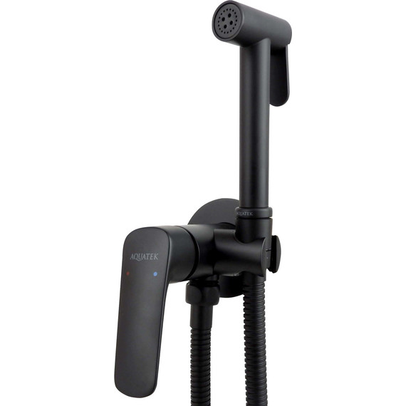 Набор для гигиенического душа Aquatek Вега AQ1019MB, чёрный матовый - фото 2