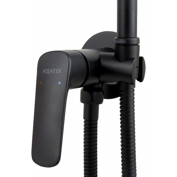 Набор для гигиенического душа Aquatek Вега AQ1019MB, чёрный матовый - фото 3