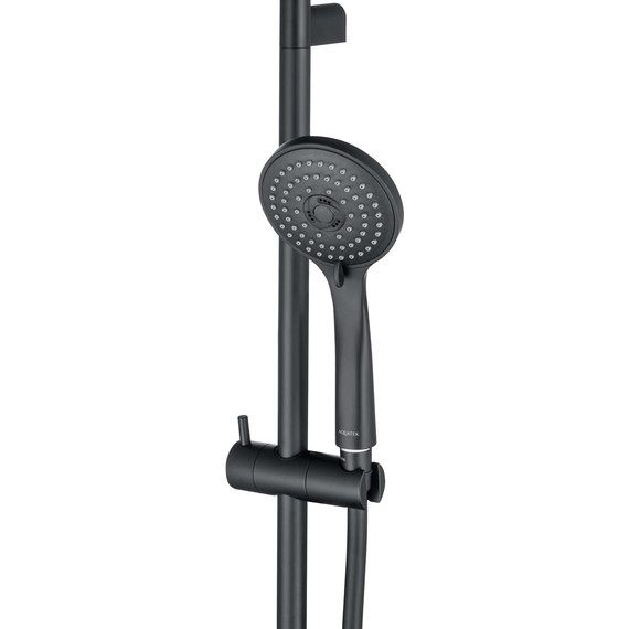 Набор смесителей 3 в 1 для ванны с коротким изливом Aquatek Вега AQ1030MB, чёрный матовый, Цвет производителя: чёрный матовый - фото 5