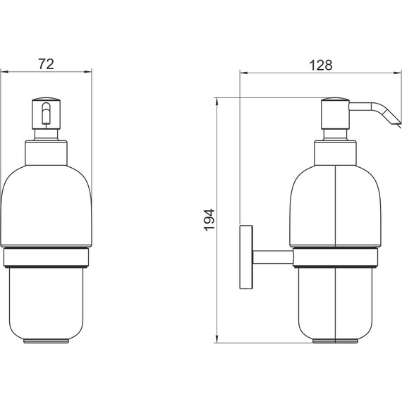 Дозатор для жидкого мыла Aquatek Бетта AQ4605BGM, цвет оружейная сталь - фото 5