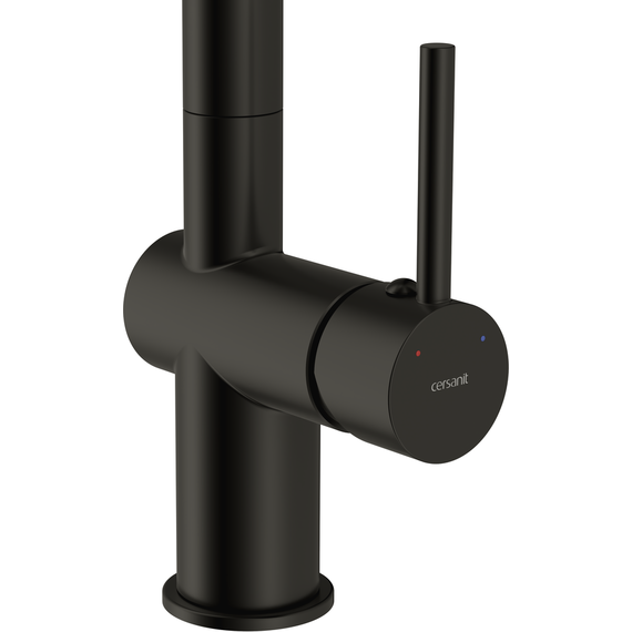 Смеситель для кухни Cersanit Flavis A68237, чёрный - фото 3