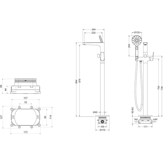 Смеситель для ванны Aquatek Бетта AQ1145MB, чёрный матовый, Цвет производителя: чёрный матовый - фото 12