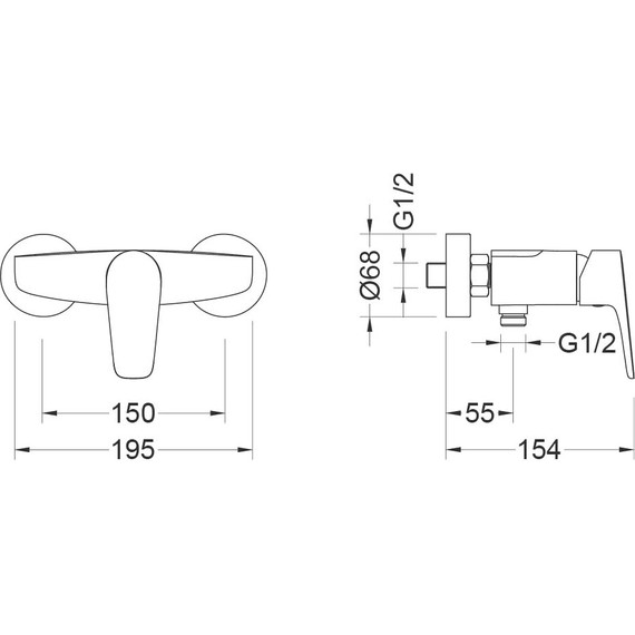 Смеситель для душа Aquatek Бетта AQ1160MB, чёрный матовый, Цвет производителя: чёрный матовый - фото 6