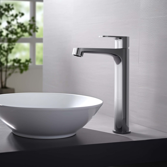 Смеситель для раковины высокий Aquatek Оберон AQ1204CR, Цвет производителя: хром - фото 2