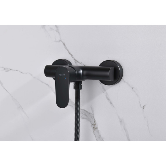 Смеситель для душа Aquatek Оберон AQ1260MB, чёрный матовый, Цвет производителя: чёрный матовый - фото 3