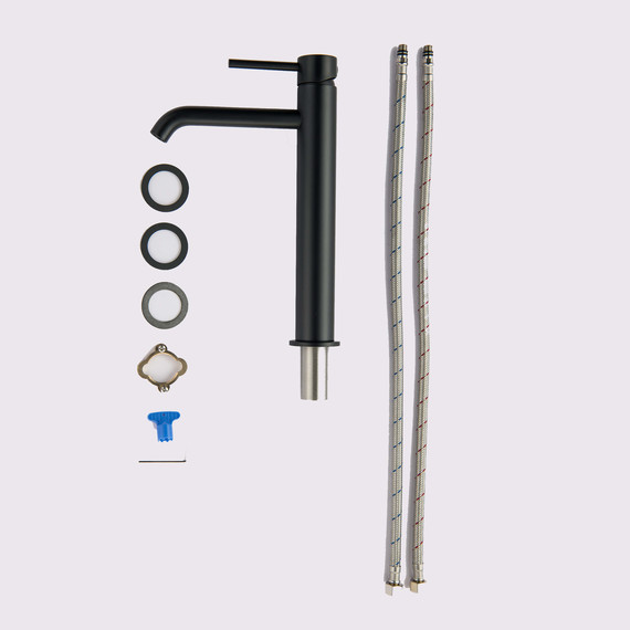 Смеситель для раковины высокий Aquatek Европа AQ1304MB, чёрный матовый, Цвет производителя: чёрный матовый - фото 4