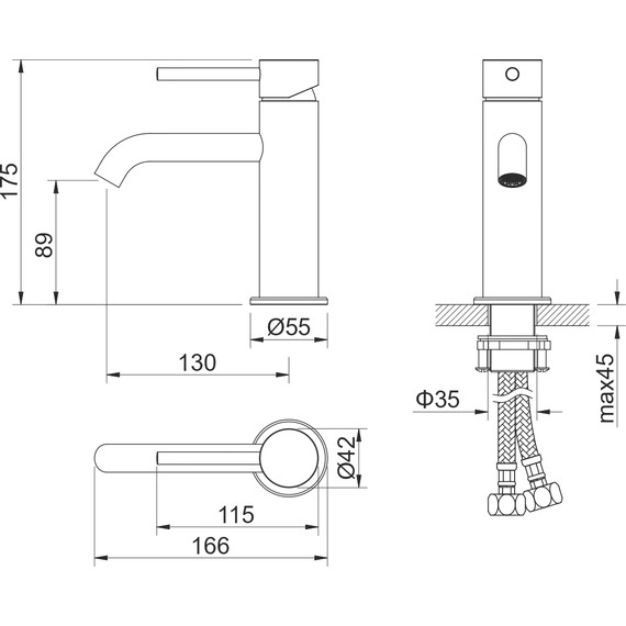 Смеситель для раковины Aquatek Европа AQ1310CR, Цвет производителя: хром - фото 6