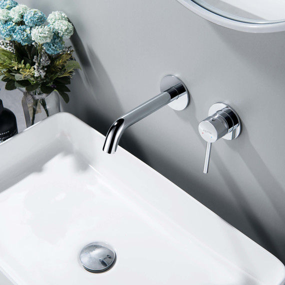 Смеситель для раковины настенный Aquatek Европа AQ1313CR, Цвет производителя: хром - фото 4