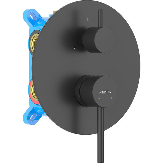 Смеситель для ванны Aquatek Европа AQ1347MB (со скрытой частью) чёрный матовый, Цвет производителя: чёрный матовый - фото 2