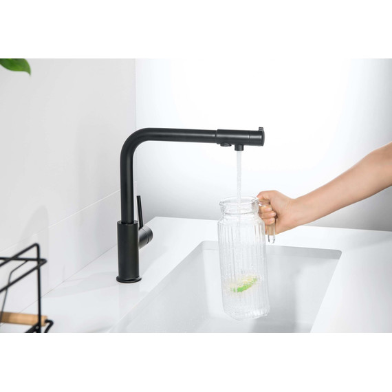 Смеситель для кухни Aquatek Европа AQ1386MB, чёрный матовый, Цвет производителя: чёрный матовый - фото 9