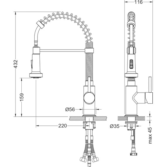 Смеситель для кухни Aquatek Европа AQ1387MB, чёрный матовый, Цвет производителя: чёрный матовый - фото 8