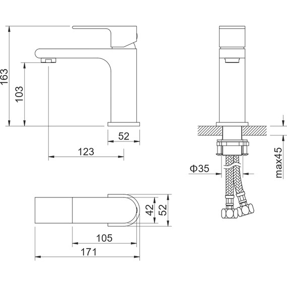 Смеситель для раковины Aquatek Лира AQ1410MB, чёрный матовый, Цвет производителя: чёрный матовый - фото 5