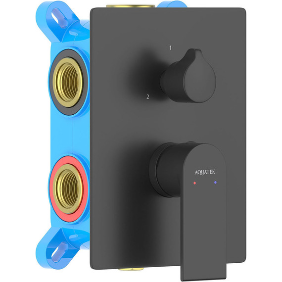 Смеситель для ванны Aquatek Лира AQ1447MB (со скрытой частью) чёрный матовый, Цвет производителя: чёрный матовый - фото 2