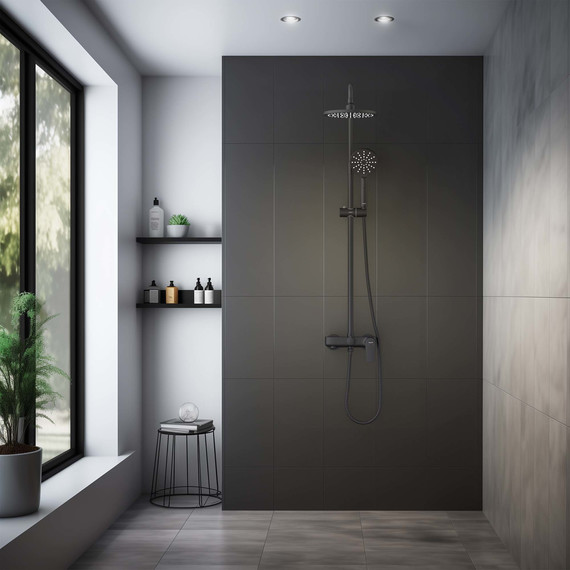 Душевая стойка Aquatek Бетта AQ2140MB, чёрный матовый, Цвет производителя: чёрный матовый - фото 7