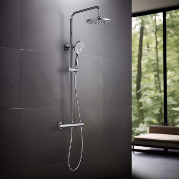 Душевая стойка с термостатом Aquatek Европа AQ2343CR, Цвет производителя: хром - фото 4