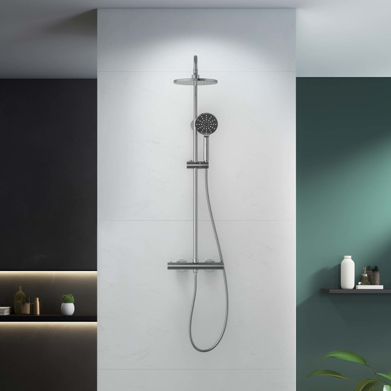 Душевая стойка с термостатом Aquatek Европа AQ2343CR, Цвет производителя: хром - фото 7