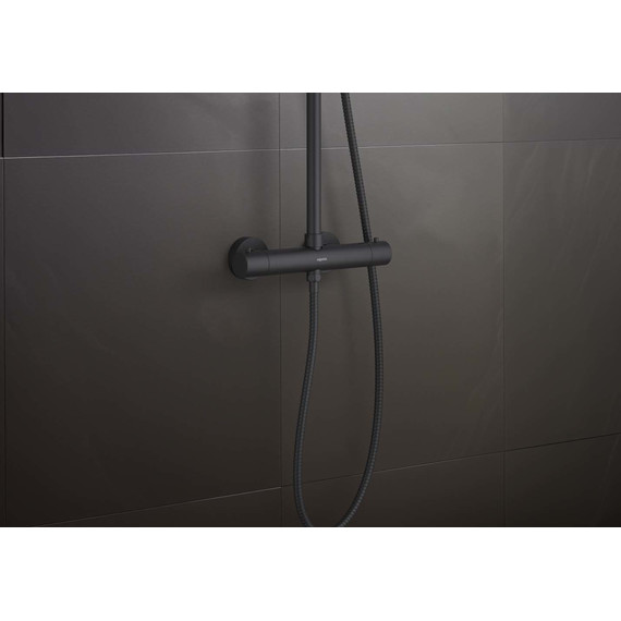 Душевая стойка с термостатом Aquatek Европа AQ2343MB, чёрный матовый, Цвет производителя: чёрный матовый - фото 6
