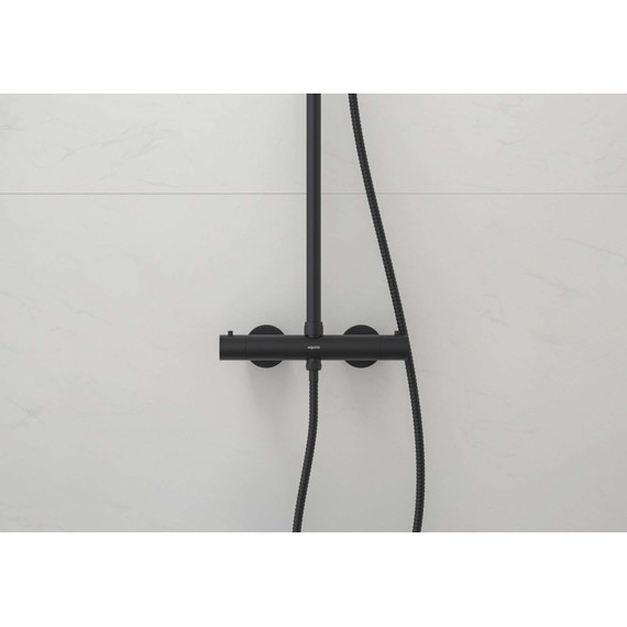 Душевая стойка с термостатом Aquatek Европа AQ2343MB, чёрный матовый, Цвет производителя: чёрный матовый - фото 8