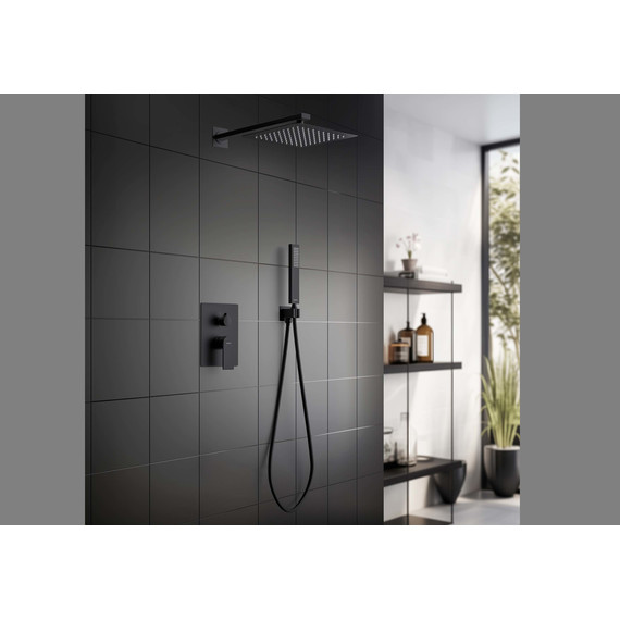 Душевая система для душа Aquatek Лира AQ1472MB (со скрытой частью) чёрный матовый, Цвет производителя: чёрный матовый - фото 4