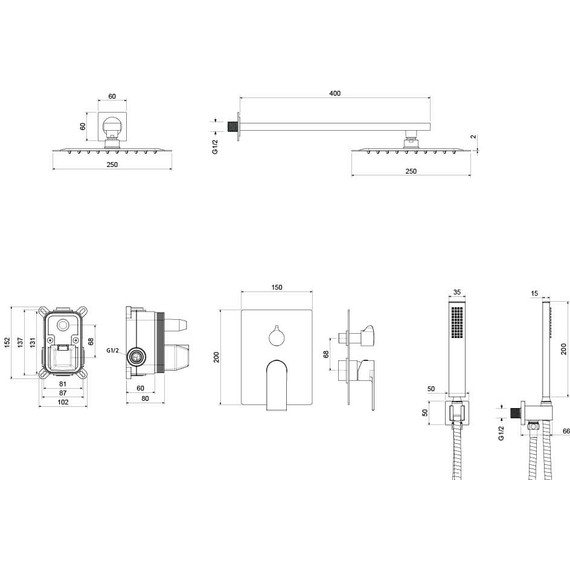 Душевая система для душа Aquatek Лира AQ1472CR (со скрытой частью), Цвет производителя: хром - фото 5