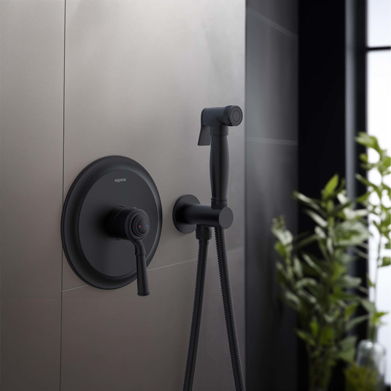 Набор для гигиенического душа Aquatek Классик AQ1519MB (со скрытой частью) чёрный матовый - фото 6