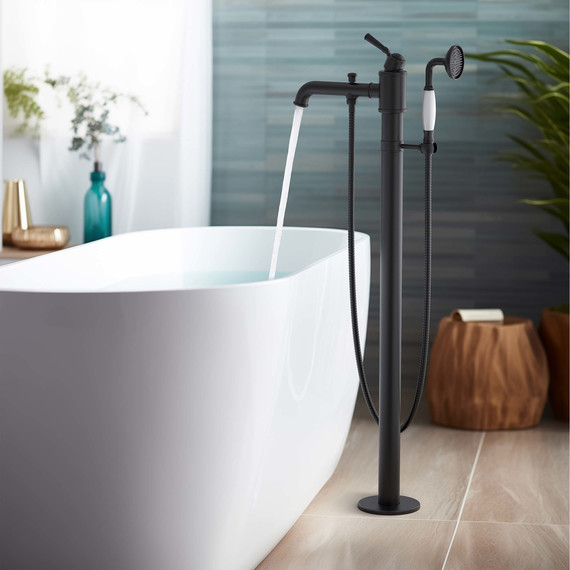 Смеситель для ванны Aquatek Классик AQ1545MB, чёрный матовый, Цвет производителя: чёрный матовый - фото 4