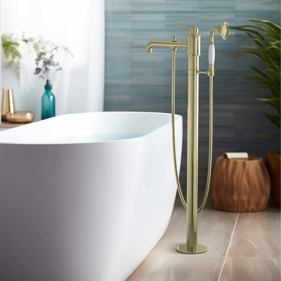 Смеситель для ванны Aquatek Классик AQ1545PG, золото, Цвет производителя: золото - фото 3