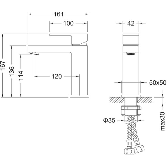 Смеситель для раковины Aquatek Либра AQ1610CR, Цвет производителя: хром - фото 5