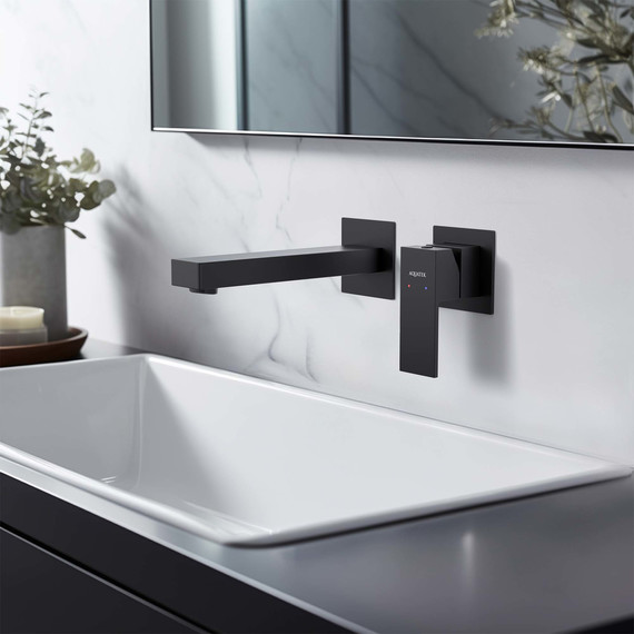 Смеситель для раковины настенный Aquatek Либра AQ1613MB, чёрный матовый, Цвет производителя: чёрный матовый - фото 6