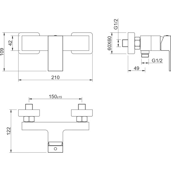 Смеситель для душа Aquatek Либра AQ1660MB, чёрный матовый, Цвет производителя: чёрный матовый - фото 5