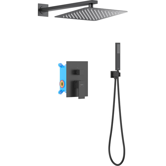 Душевая система для душа Aquatek Либра AQ1672MB (со скрытой частью) чёрный матовый, Цвет производителя: чёрный матовый - фото 2