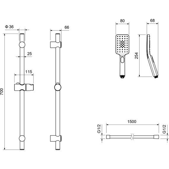 Душевой гарнитур Aquatek Лира AQ2018CR - фото 9