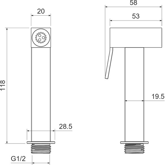 Гигиенический душ Aquatek AQ2058MB, чёрный матовый - фото 4