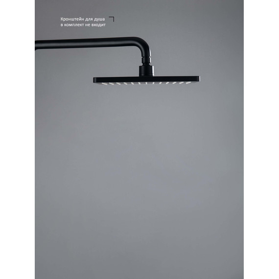 Верхний душ Aquatek 260x188 мм AQ2087MB, чёрный матовый - фото 3