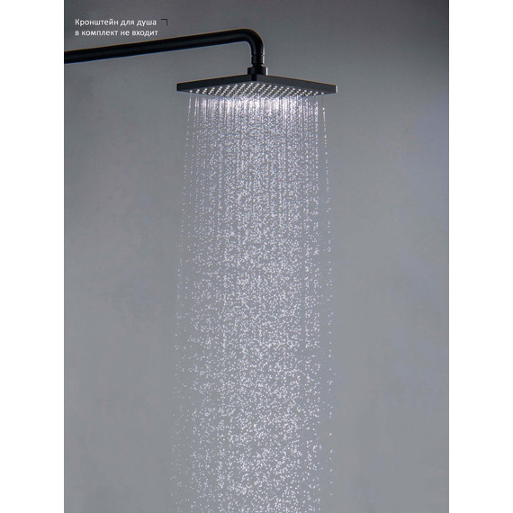 Верхний душ Aquatek 260x188 мм AQ2087MB, чёрный матовый - фото 5