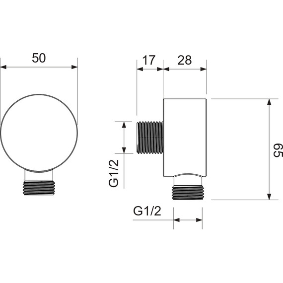 Шланговое подсоединение Aquatek AQ2457MB, чёрный матовый - фото 3
