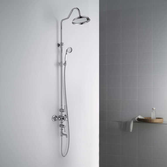 Душевая стойка с термостатом Aquatek Классик AQ2543CR, Цвет производителя: хром - фото 5