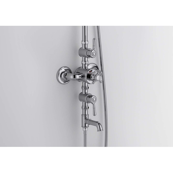 Душевая стойка с термостатом Aquatek Классик AQ2543CR, Цвет производителя: хром - фото 7