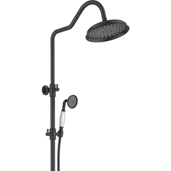 Душевая стойка с термостатом Aquatek Классик AQ2543MB, чёрный матовый, Цвет производителя: чёрный матовый - фото 2