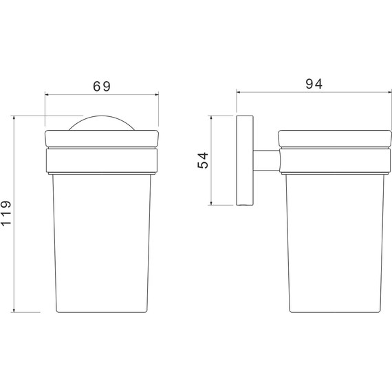 Стакан для зубных щеток Aquatek Европа AQ4104CR - фото 5