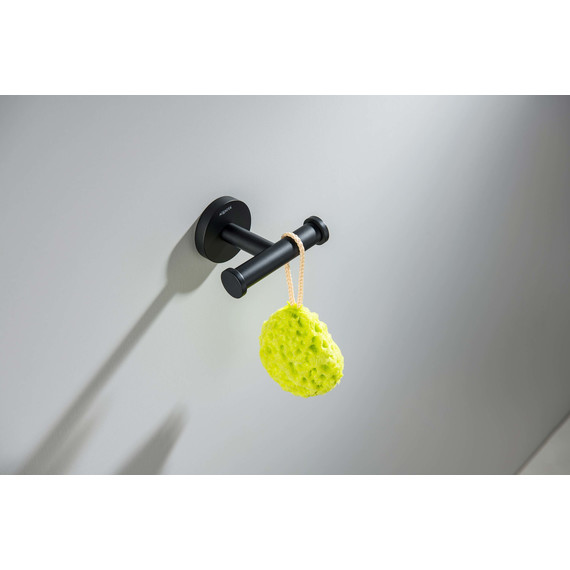 Двойной крючок Aquatek Оберон AQ4202MB, цвет чёрный матовый - фото 3