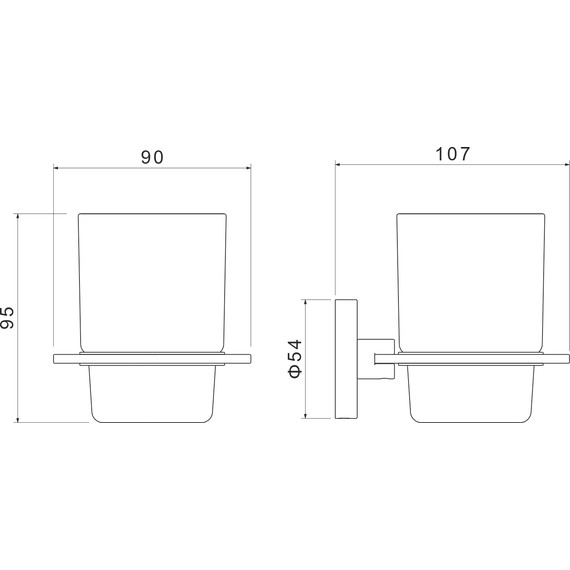 Стакан для зубных щеток Aquatek Оберон AQ4204MB, цвет чёрный матовый - фото 6