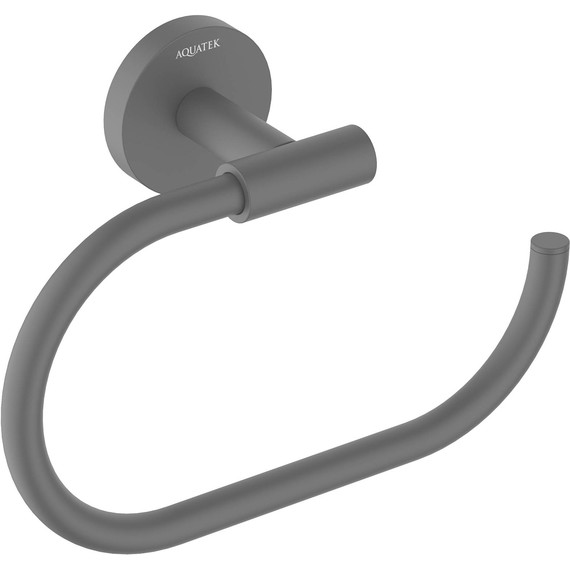Кольцо для полотенец Aquatek Оберон AQ4221MB, цвет чёрный матовый - фото 2