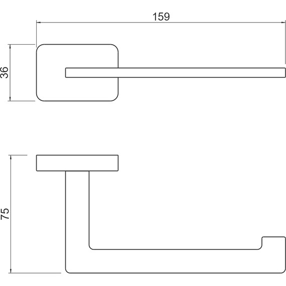 Держатель для туалетной бумаги Aquatek Либра AQ4308MB, цвет чёрный матовый - фото 6