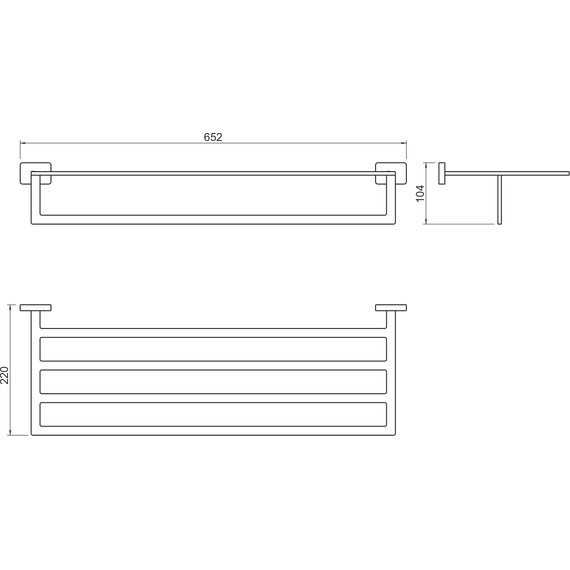 Полка для полотенец Aquatek Либра AQ4315CR - фото 6