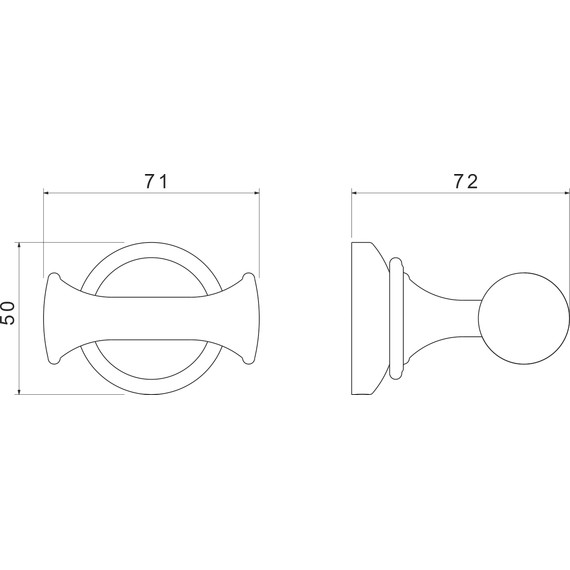 Двойной крючок Aquatek Классик AQ4502MB, цвет чёрный матовый - фото 6